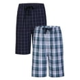 thumbnail image 1 of Men's plaid pajama pants-100% cotton soft pajama pants with pockets comfort pajama shorts for men, 1 of 4