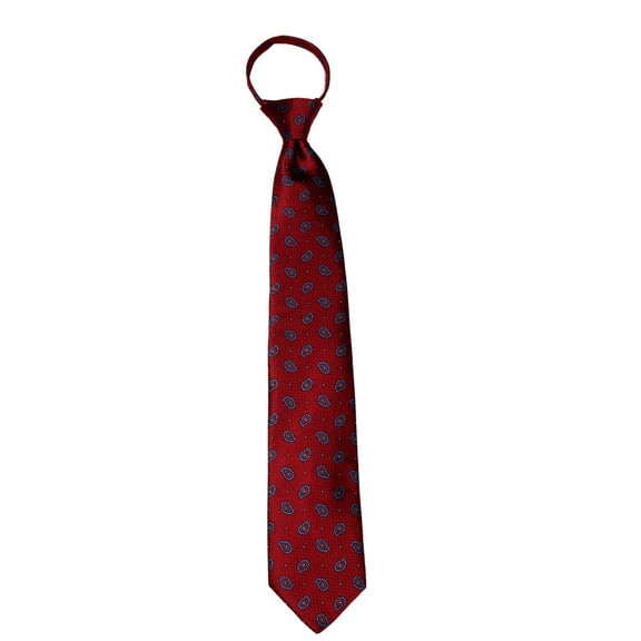 Men's pre made Men's Paisley Zipper Necktie Tie