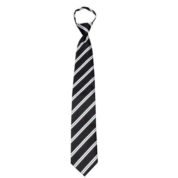 Men's pre made Men's Stripe Zipper Necktie Tie
