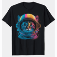 thumbnail image 1 of Men鈥檚 premium t-shirt Cat Astronaut Space Aesthetic Kittens, 1 of 5