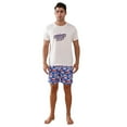 thumbnail image 1 of New men's short-sleeved short pants casual wear that can be worn outside as well as for home use. Set of clothing., 1 of 4