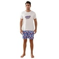 thumbnail image 1 of New men's short-sleeved short pants casual wear that can be worn outside as well as for home use. Set of clothing., 1 of 4