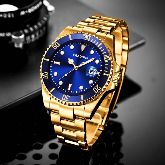 Men's quartz watch, Submariner-style men's watch, quartz wristwatch, men's watch, fashionable trendy business watch, men's wristwatch