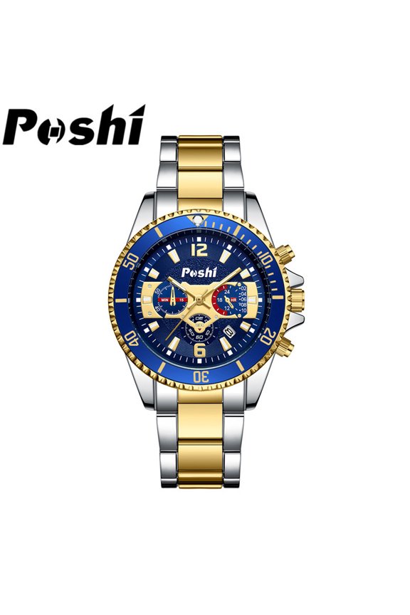 Men's quartz watch, trendy fashion men's watch, student style, personalized stainless steel quartz watch, calendar luminous watch, men's wristwatch