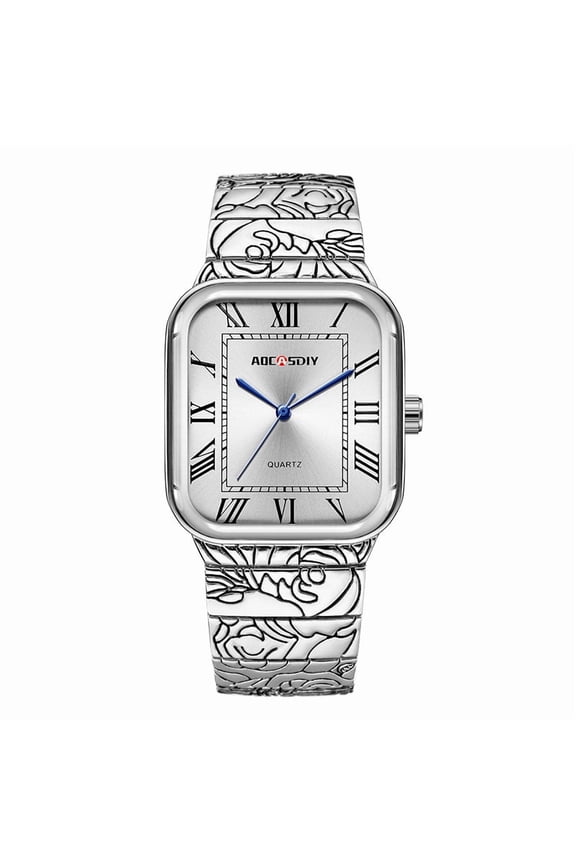 Men's retro square waterproof steel belt quartz watch