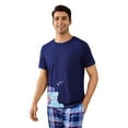 thumbnail image 1 of Men's round-neck short-sleeved long pants casual wear that can be worn outside, suitable for home use set, 1 of 6