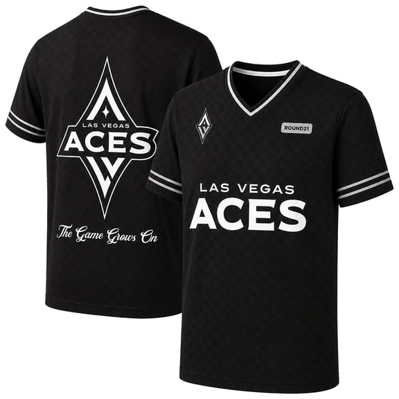 Men's round21 Black Las Vegas Aces Soccer Jersey