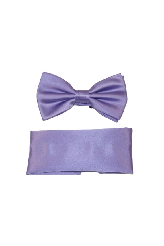 Men's satin Silky Bow Tie Hankie by J.Valintin Collection 10027 Lavender