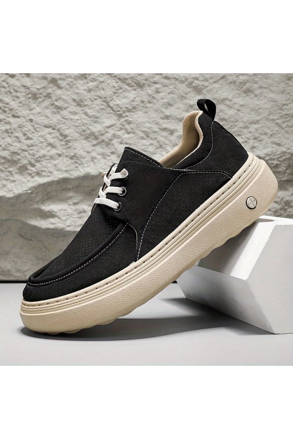 Men's  shoes for All-Season Casual, Beige Upper, Cushioned Rubber Sole, Breathable Fabric Lining Gym & Running Shoes - Minimalist Classic Design for Casual AttireRetro Sporty Low-Top Sneakers -