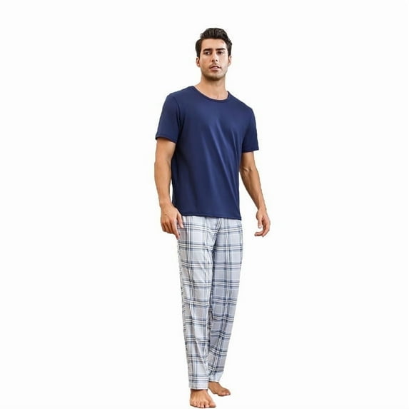 Men's short-sleeved long pants casual home wear set