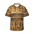 thumbnail image 1 of Men's short-sleeved shirt Colorful Egypt T-shirts Polo Shirt Tops, 1 of 3