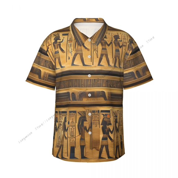 Men's short-sleeved shirt Colorful Egypt T-shirts Polo Shirt Tops