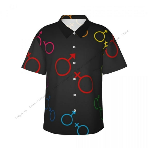 Men's short-sleeved shirt Colorful Sex Symbol T-shirts Polo Shirt Tops