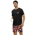 thumbnail image 1 of Men's short-sleeved short pants with fun prints, loose and comfortable, suitable for casual wear and can be worn outside, a set of casual home wear suit., 1 of 6