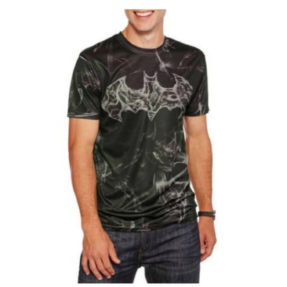 DC Comics Batman Smoke Logo Poly Tee For Men