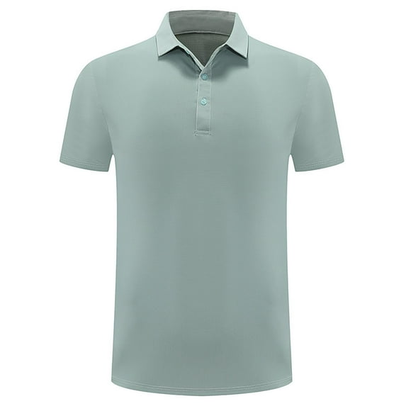 Men's solid color quick-drying sweat-wicking golf polo shirt short-sleeved casual sports polo shirt