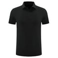 thumbnail image 1 of Men's solid color quick-drying sweat-wicking golf polo shirt short-sleeved casual sports polo shirt, 1 of 3