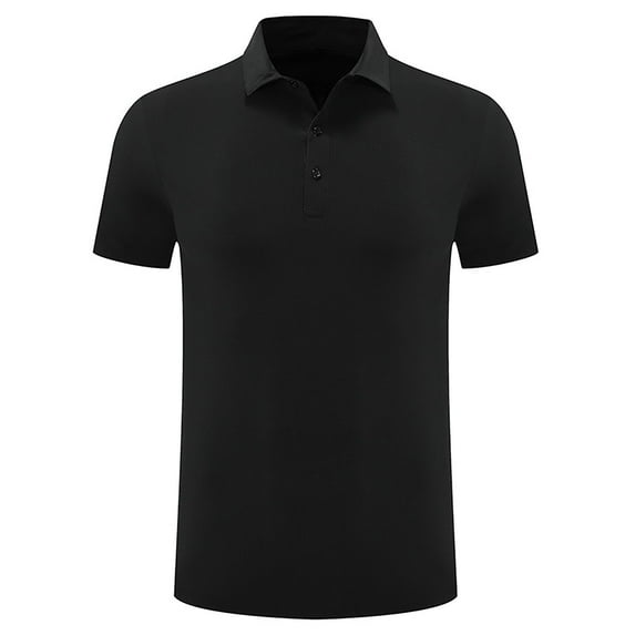 Men's solid color quick-drying sweat-wicking golf polo shirt short-sleeved casual sports polo shirt