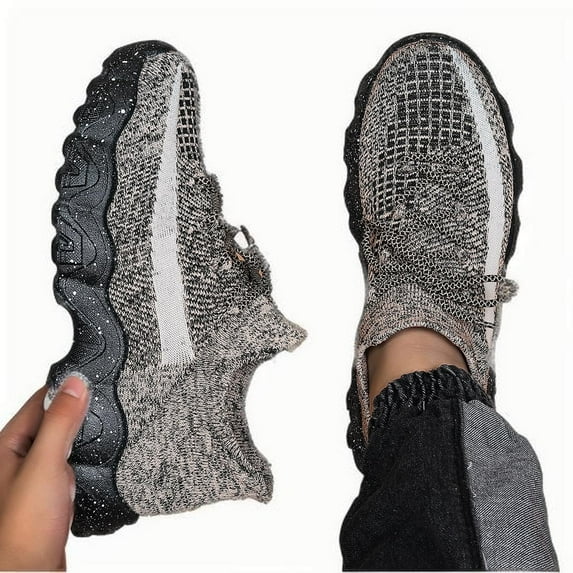 Men's sports breathable fly woven casual outdoor hiking and road running shoes