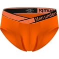 thumbnail image 1 of Men's sports low-waist briefs hip-lifting Modal comfortable underwear-orange/black/white, 1 of 10