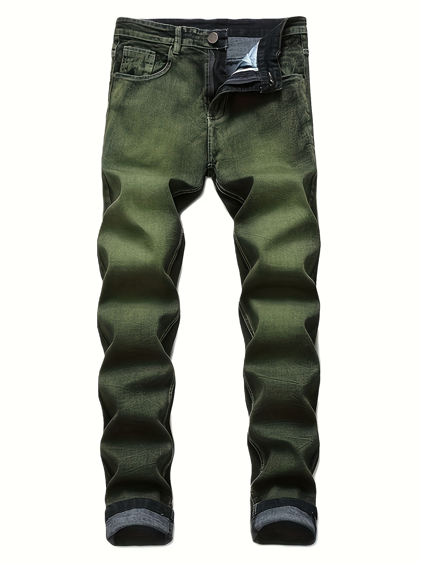 Men's Stretch Slim Fit Ripped Jeans - Distressed Denim Pants, Flex Waist, Skinny Straight Leg