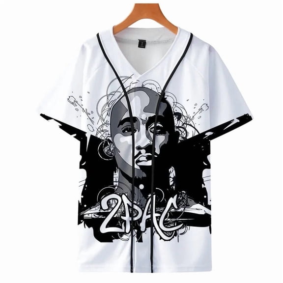 Men's summer fashion baseball jersey Rapper 3D printed baseball uniform Unisex Harajuku ca