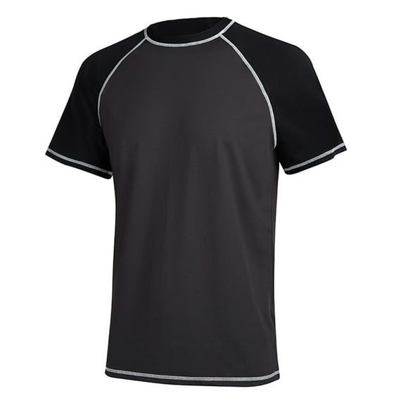 Men's surfing suit, swimming suit, men's short-sleeved loose sunscreen suit UPF50+outdoor sports sunscreen suit