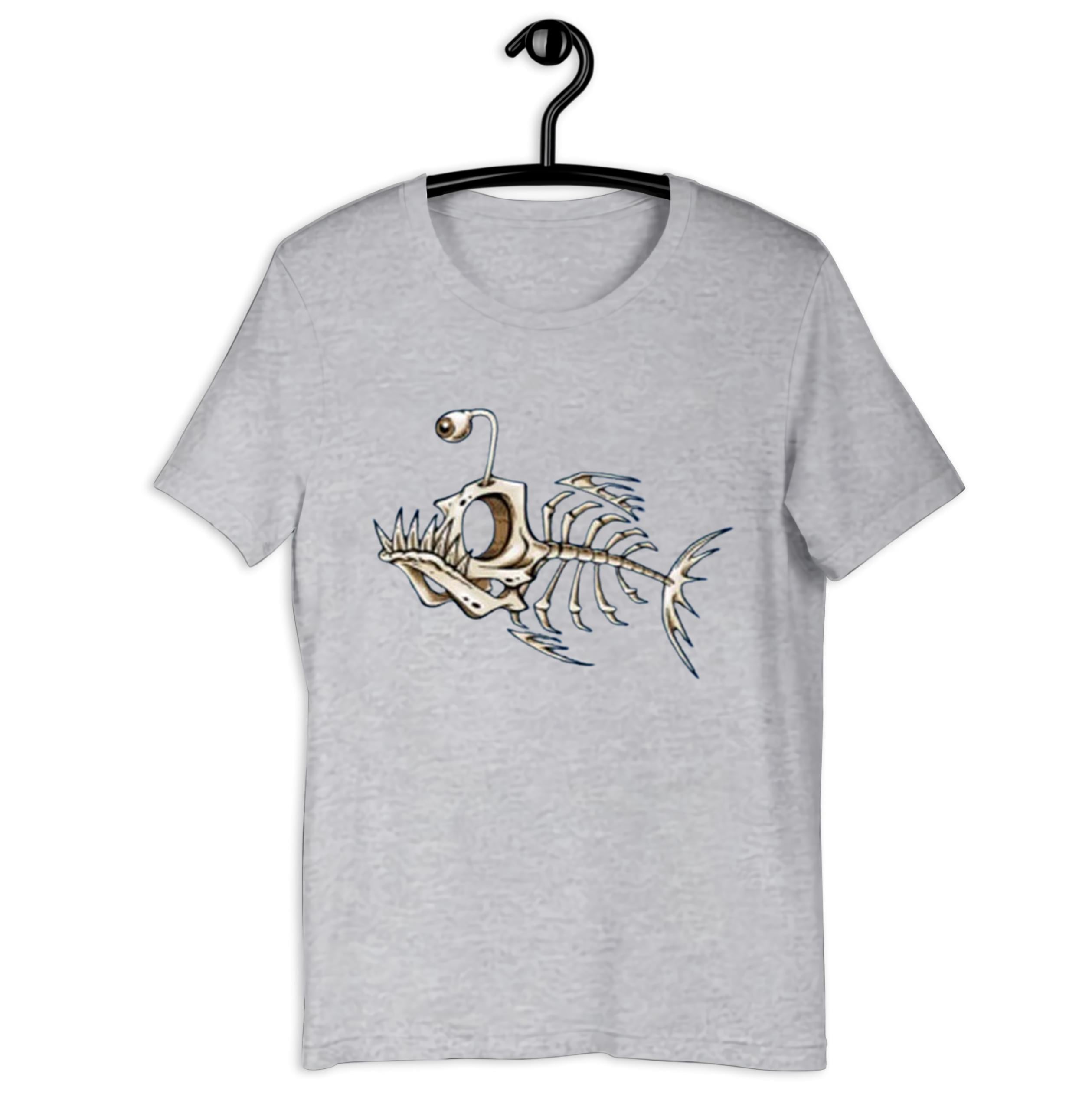 Men s t shirt fish bones design fishing bone fish tee shirt for men blue Walmart