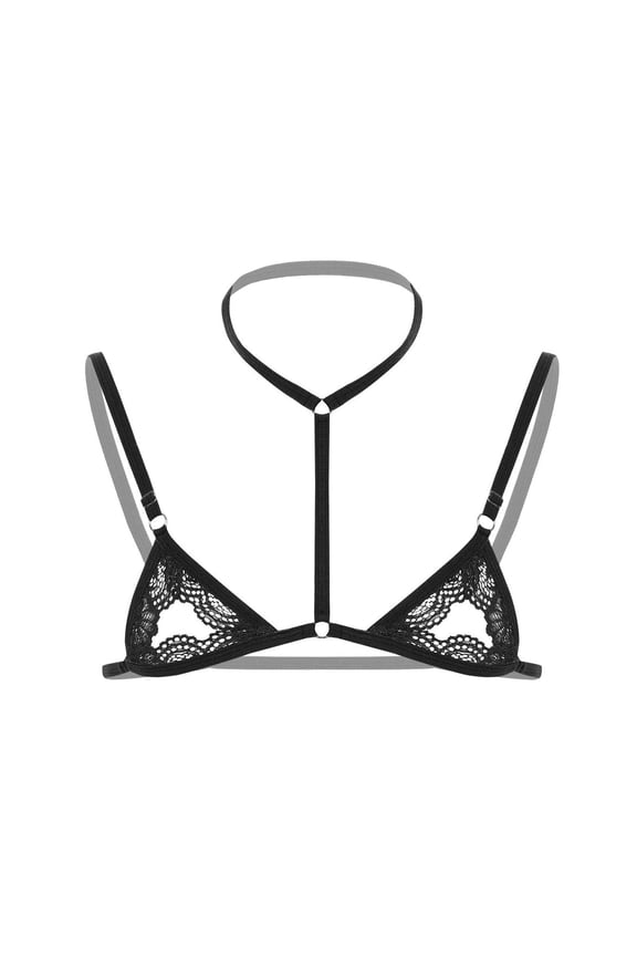 Men's three-point transparent bra sexy underwear lace pure desire bed pajamas
