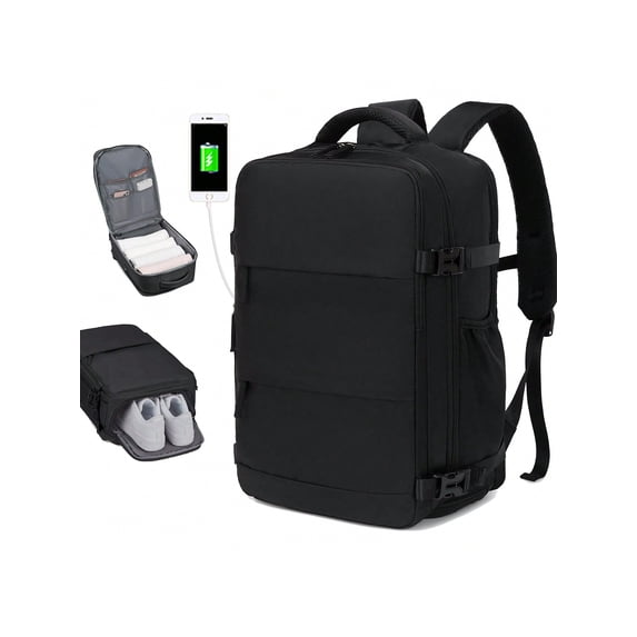 Men's travel backpack, airline approved men's 15.6-inch waterproof laptop backpack, outdoor sports camping backpack with shoe boxTravel BagholidayLugg