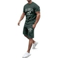 thumbnail image 1 of Men Summer Outfits Boys Suit Jacket Postman Suit 007 36s All Body Suite for Men Suites for Men Dress Young Man Men's Casual Loose Fit T Shirt Summer Sports Set With City Letter And Green XL, 1 of 4