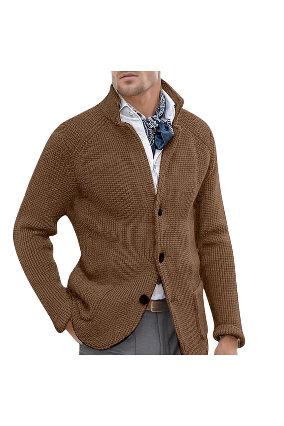 Men's underwear Double Wool Coat Mens Lightweight Winter Jacket Thigh Length Winter Coats for Men Long Men Coat Coats Wool Retro Christmas Top for Crepe plus Size Khaki S