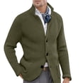 thumbnail image 1 of Men Summer Outfits Double Wool Coat Mens Lightweight Winter Jacket Thigh Length Winter Coats for Men Long Men Coat Coats Wool Retro Christmas Top for Crepe plus Size Green XL, 1 of 5