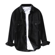 Mens underwear Embroide Western Shirt Dry Blend Mens 60s Retro Clothes Large Shirt Metallic Men T Shirts Pack Solid Dress Beach Light Shirts for Men Mens Bulk Long Collar Turndown Top Black XL