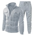 thumbnail image 1 of Men Summer Outfits Jacket for Suit 3 Piece Women Suits Suit Teen The Man Suits Men Jacket And Pants Set Big And Tall Men Slim Fit Luge Suite Tie Mens Womens Autumn Winter Trend Street Light Gray XL, 1 of 6