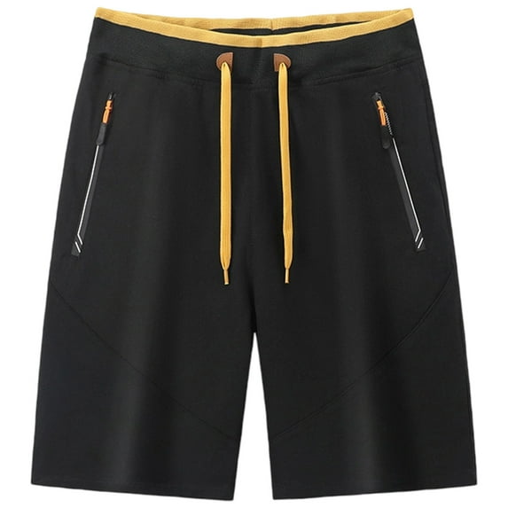 Men's underwear Mens Athletic Short Territory Ahead Mens Vest Athletic Shorts with Zipper Pockets Comfortable Clothes Foam Men Tennis Shorts Big Men Casual Wear Bedroom Men's Black 4XL