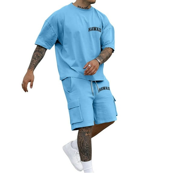 Men Summer Outfits New Years Suit for Men Mens Suite Slim Fit Tuxedo Shawl Lapel Mens 3 Piece Suits Regular Fit Jacket Suit for Men Buttons Short Suits Medium 3 Piece Suite Men' Sky Blue S