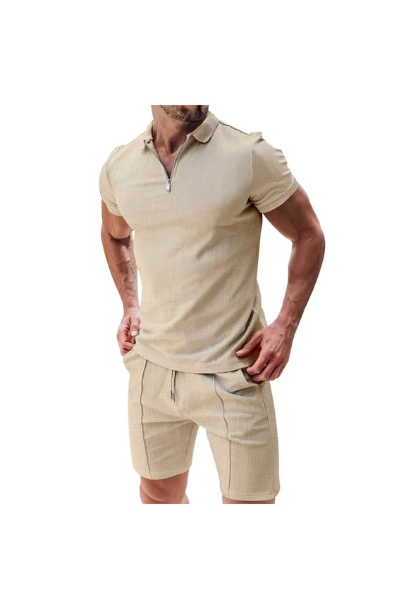 Men Summer Outfits One Button Suits for Men Night for Men Tux Prom Suits Slim Light Prom Outfits 3 Piece Boys Suit Modern Fit Custom Jackets Men's Set 2 Piece Khaki M
