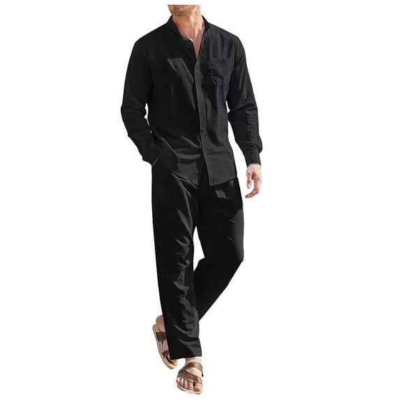 Men Summer Outfits And Track Suit Men Small Suit Big And Tall Men Suits Vest Trousers Portly Suits for Suite for Man Jacket Tan Mens Roaring 20s Prom Male Imitation Linen Black M