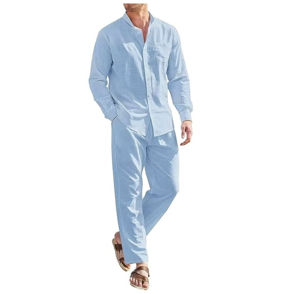 Men Summer Outfits And Track Suit Men Small Suit Big And Tall Men Suits Vest Trousers Portly Suits for Suite for Man Jacket Tan Mens Roaring 20s Prom Male Imitation Linen Blue 3XL