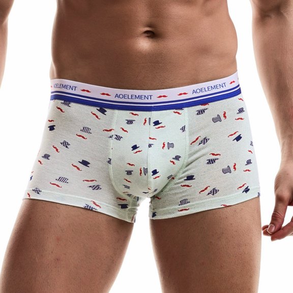 Men's underwear, personalized printing, breathable boxer shorts