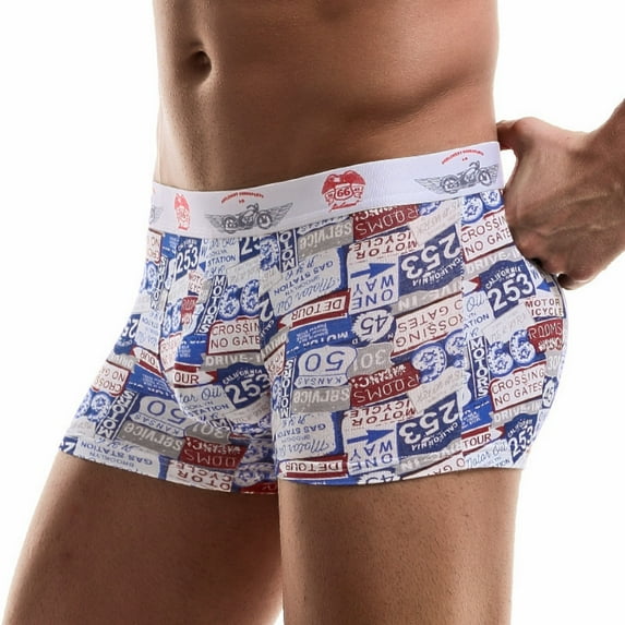 Men's underwear, personalized printing, breathable boxer shorts