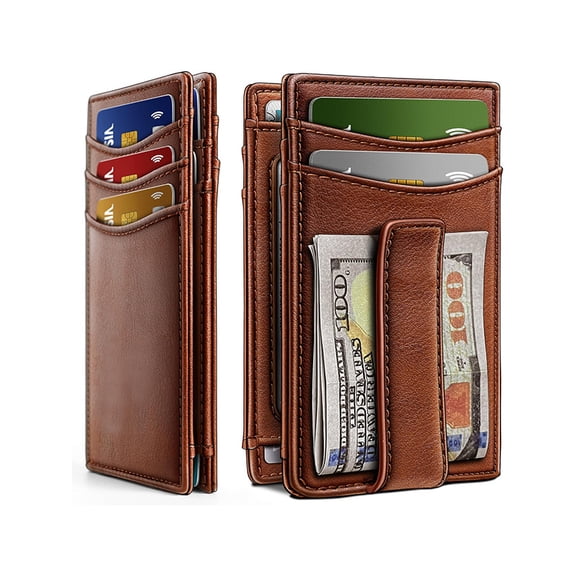 Men's wallet 2 card bag US dollar entrained magnetic wallet