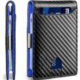thumbnail image 1 of SYMMEXA Men's wallet RFID anti-theft carbon fiber dollar clip wallet card holder, 1 of 7