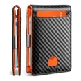 thumbnail image 1 of SYMMEXA Men's wallet RFID anti-theft carbon fiber dollar clip wallet card holder, 1 of 7