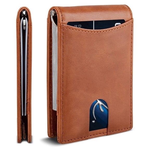 SYMMEXA Men's wallet RFID anti-theft carbon fiber wallet dollar clip