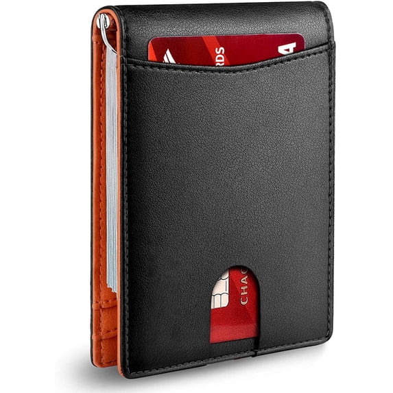 SYMMEXA Men's Modern Card Wallet, Red