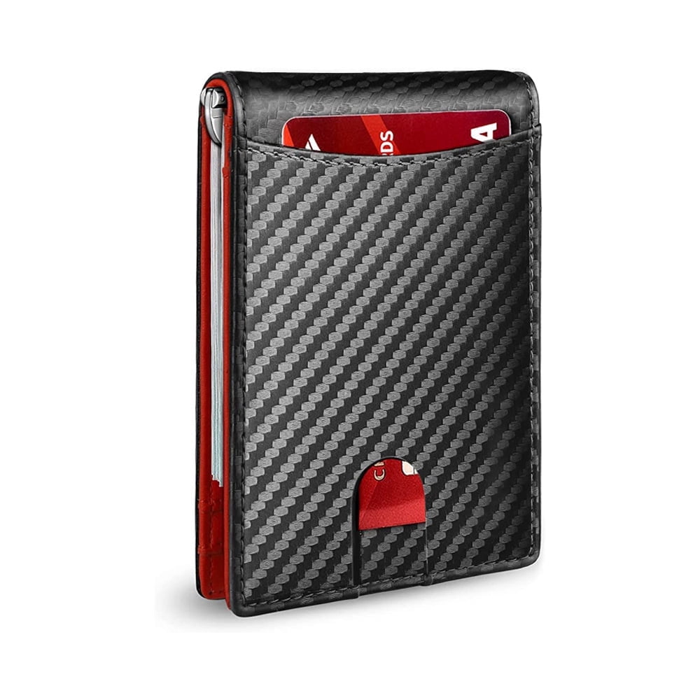 Laatikui Men's wallet RFID anti-theft carbon fiber waterproof wallet ...