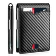 thumbnail image 1 of Men's wallet RFID anti-theft swipe multi-card portable ultra-thin carbon fiber card clip, 1 of 8