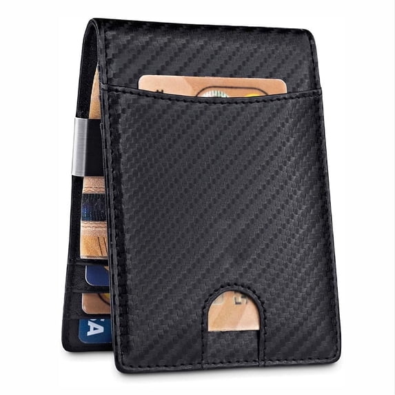 SYMMEXA Men's wallet genuine pickup bag RFID anti-theft brush money clip dollar clip